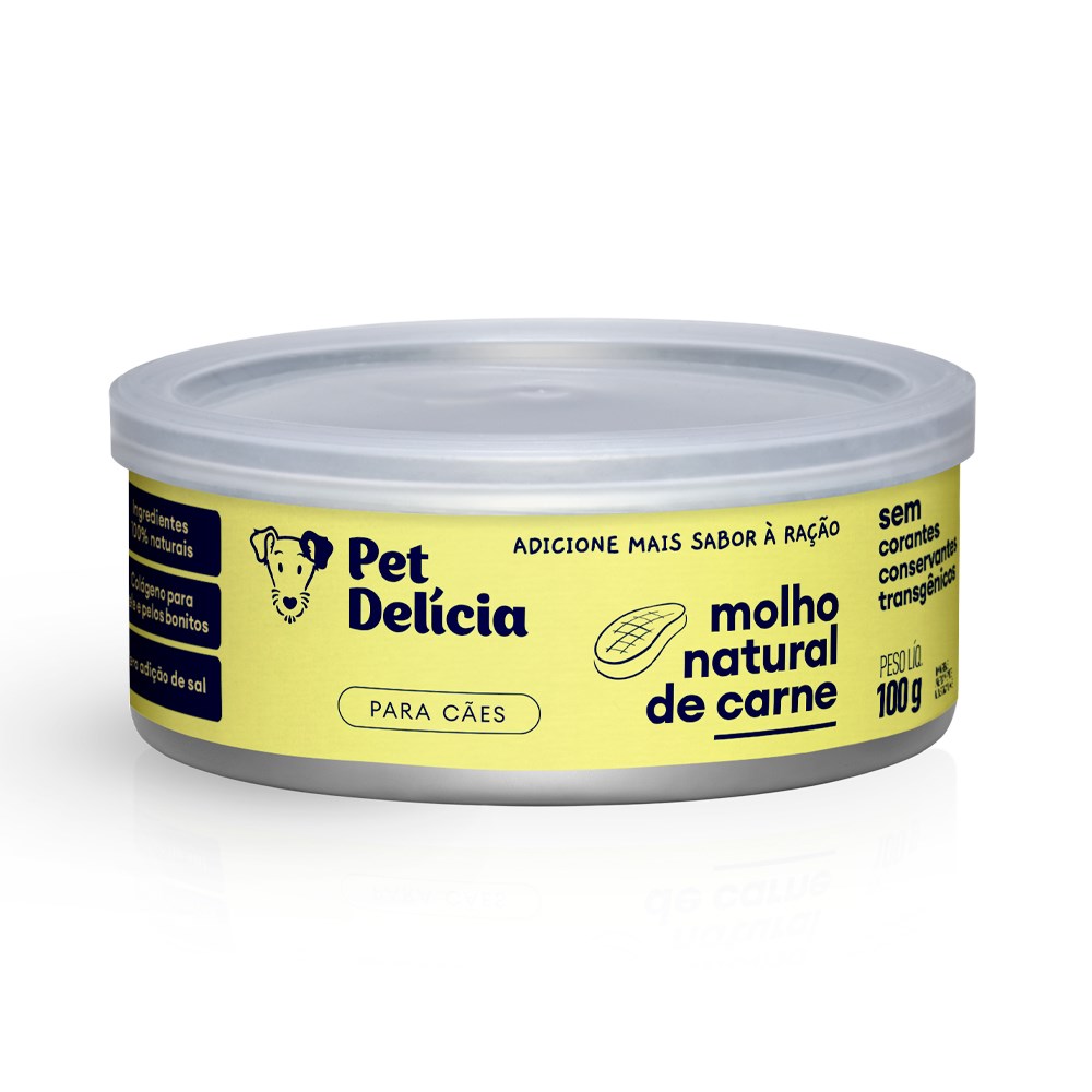 Molho Natural Pet Delícia sabor Carne para Cães