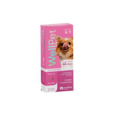 Antiparasitário Ourofino WellPet para Cães de 2 a 4,5 kg