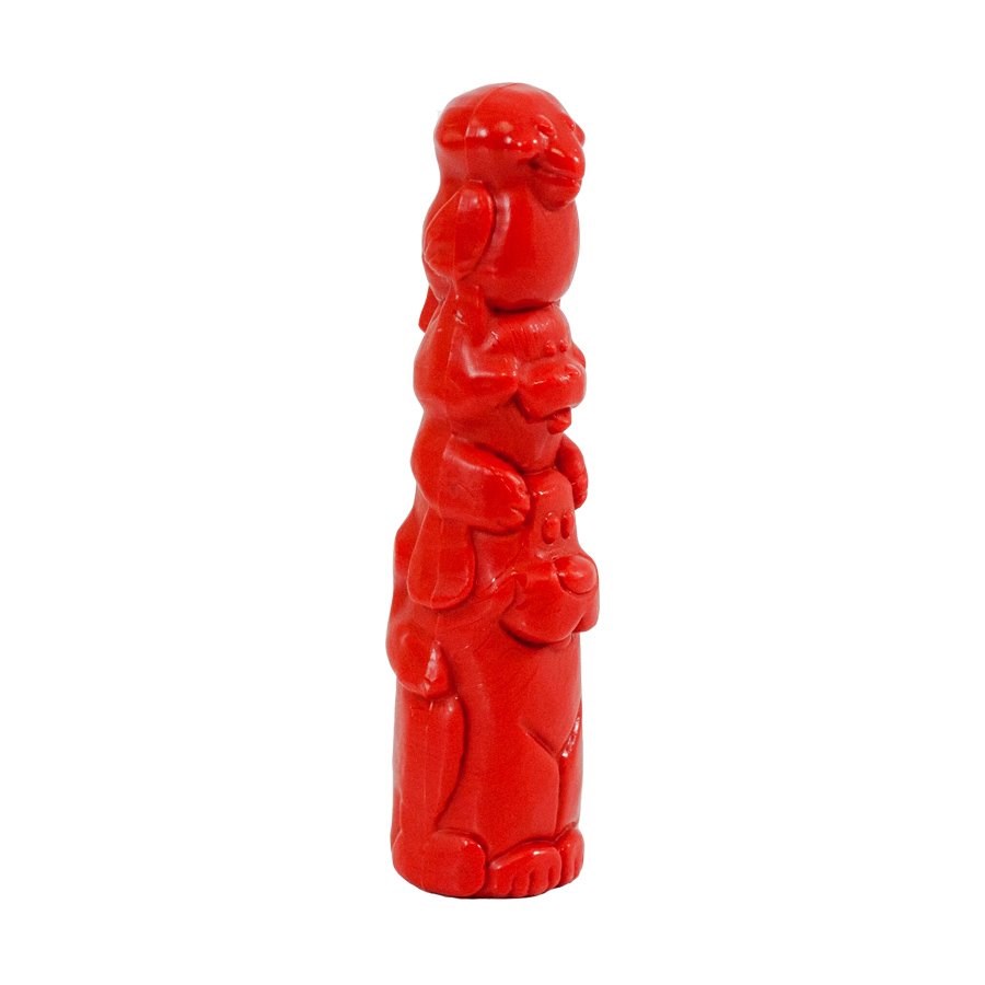 Brinquedo Mordedor Pet Games Totem Nylon Vermelho para Cães