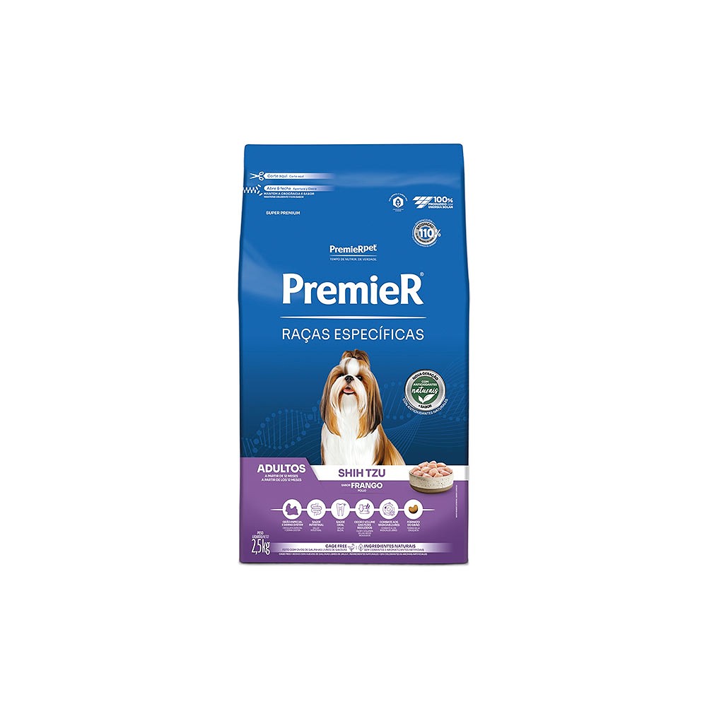 Ração Premier Raças Específicas Shih Tzu para Cães Adultos sabor