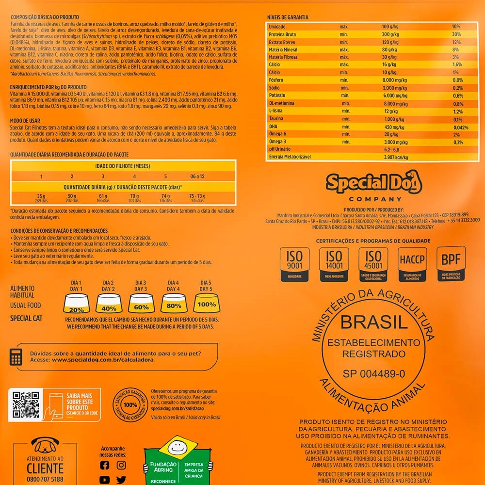Ração Premium Special Cat para Gatos Filhotes