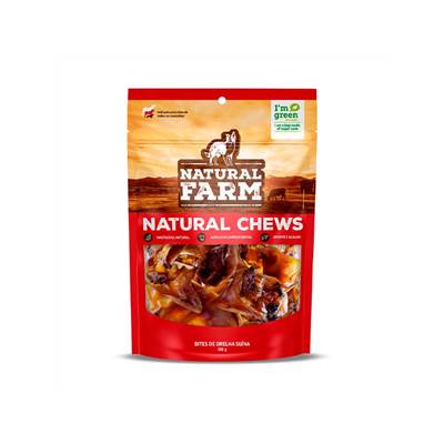 Osso Bites de Orelha Suína Natural Farm para Cães 150g