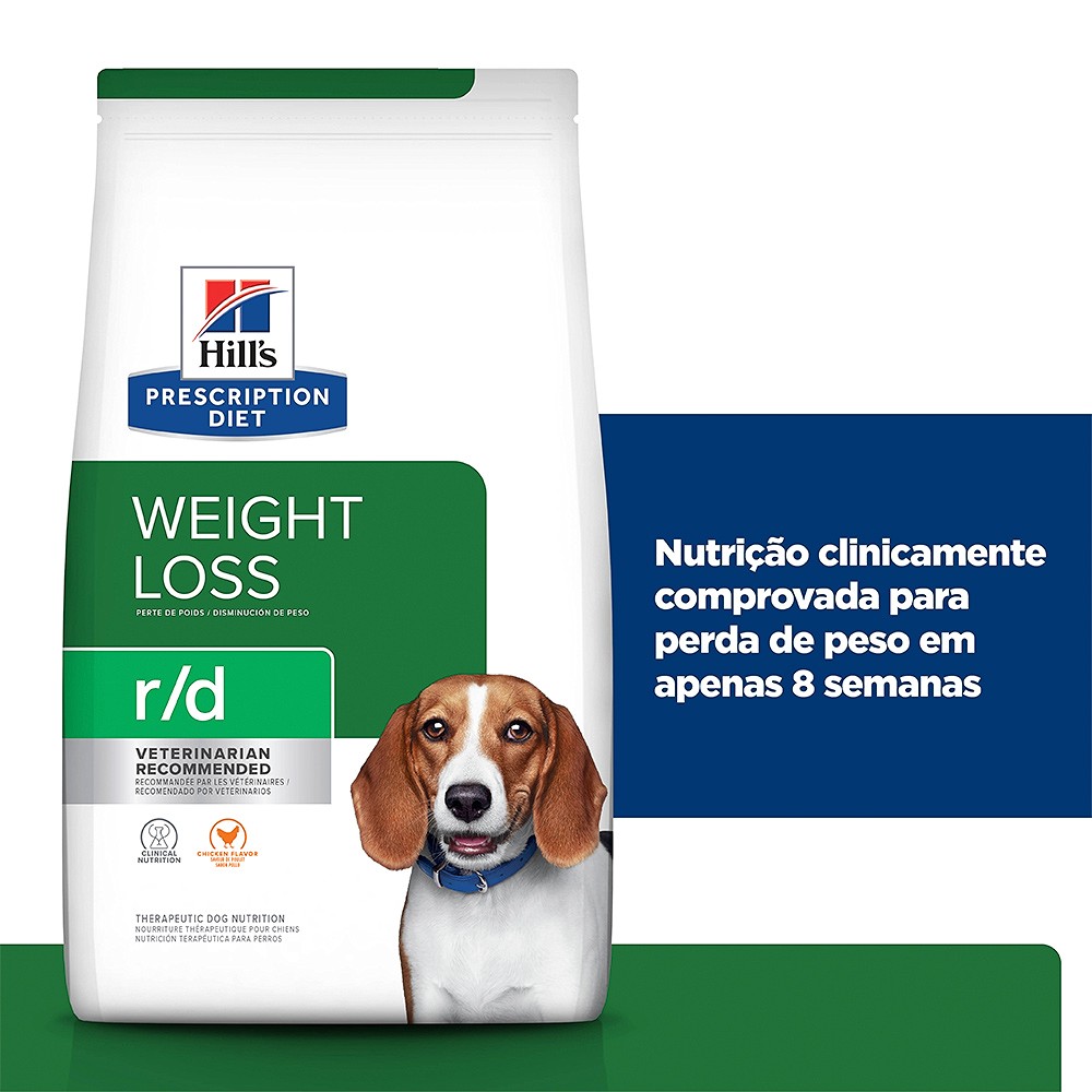 Ração Hills Prescription Diet R/D Redução de Peso para Cães Adultos Obesos