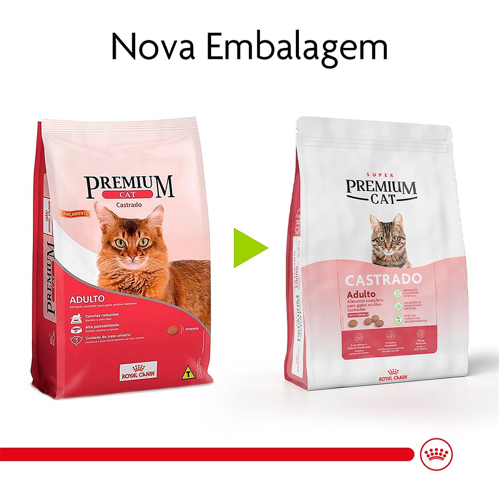 Ração Royal Canin Premium Cat Castrado para Gatos Adultos Castrados
