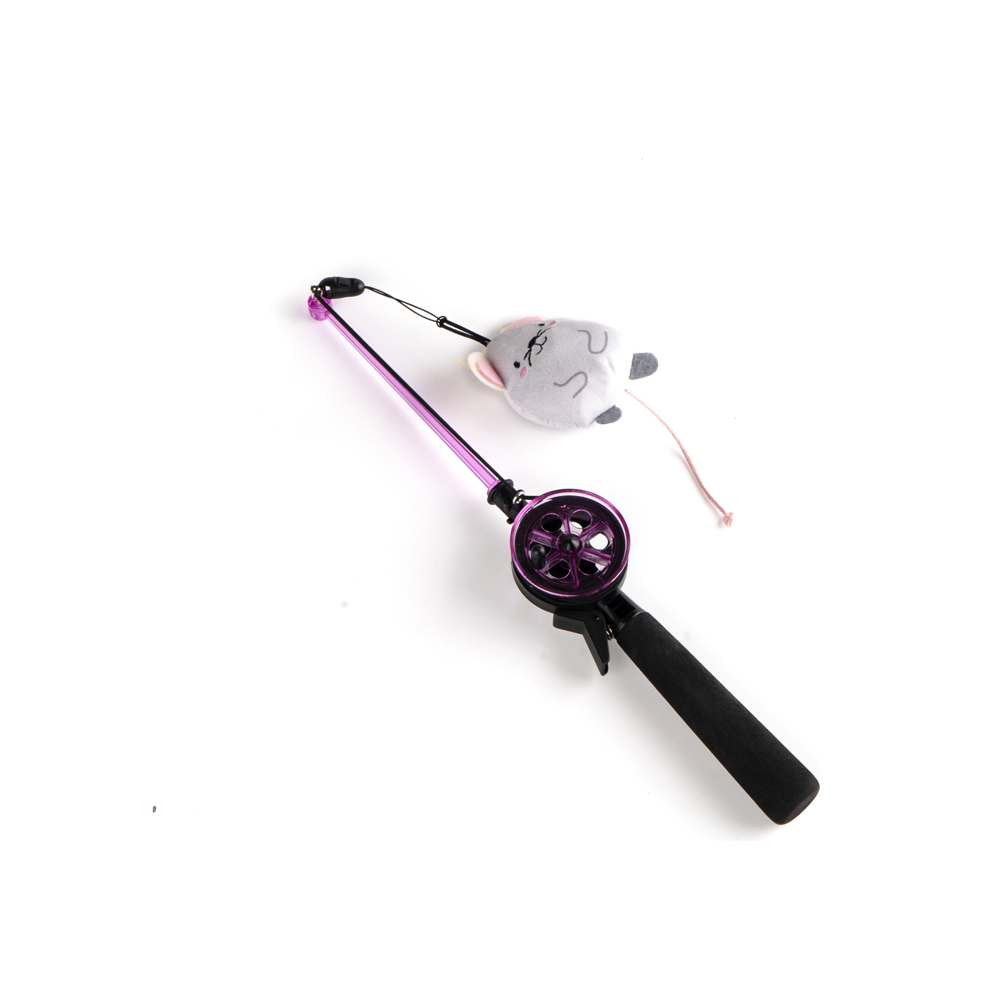 Brinquedo Fuzz para Gatos Vara de Pesca
