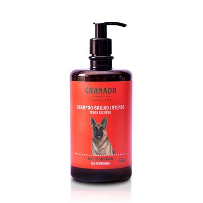 Shampoo Brilho Intenso Granado para Cães e Gatos de Pelos Escuros 500ml