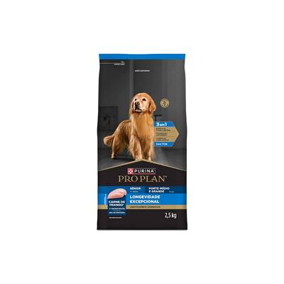 Ração Proplan Longevidade Excepcional para Cães Sênior 7+ de Porte Médio e Grande 12kg