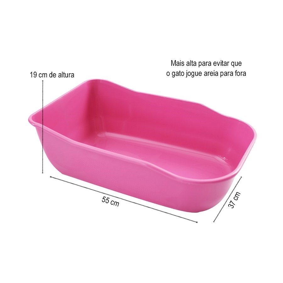 Bandeja Sanitária Durapets Luxo Rosa para Gatos