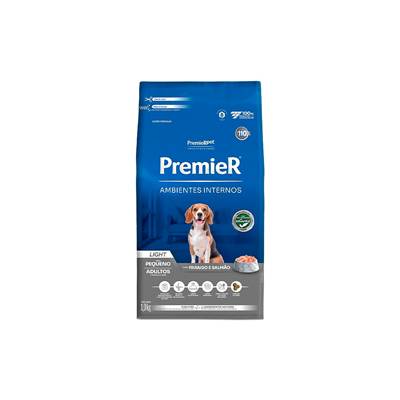 Ração Premier Ambientes Internos para Cães Adultos Light 12kg