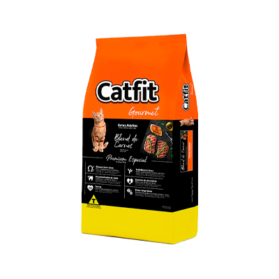 Ração Catfit Gourmet Blend de Carnes para Gatos Adultos 10,1kg