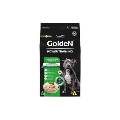 Ração Golden Power Training para Cães Adultos sabor Frango & Arroz 15kg