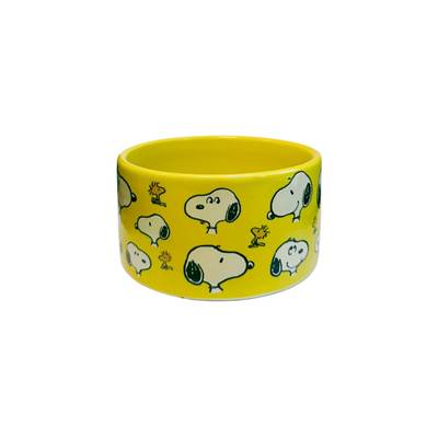Comedouro Zooz Pets All Smiles Porcelana Amarelo para Cães e Gatos M