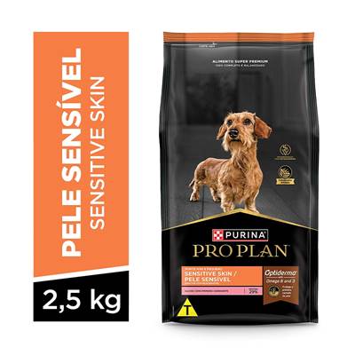 Ração Nestlé Purina Pro plan para Cães Adultos Porte Mini e Pequeno com Pele Sensível 2,5kg