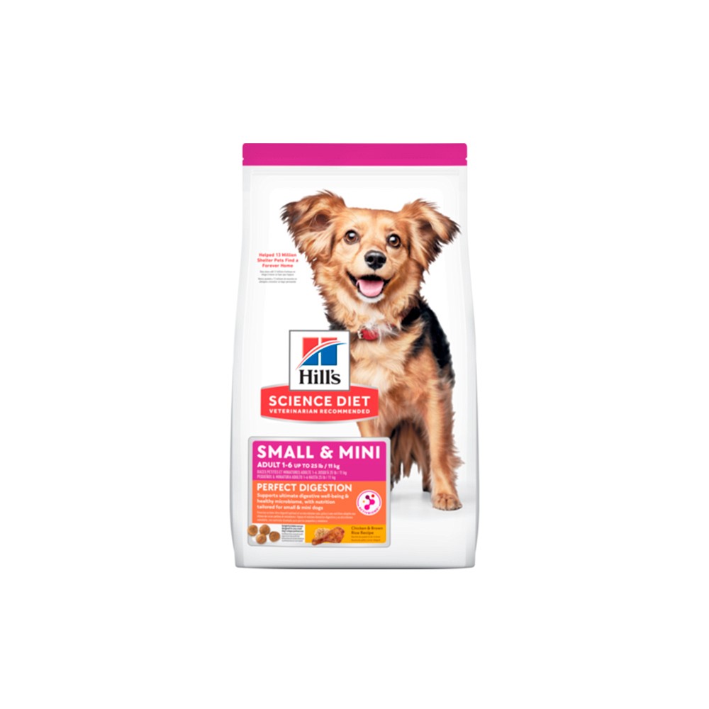 Ração Hill's Science Diet Digestão Perfeita Pequenos e Mini para Cães Adultos sabor Frango