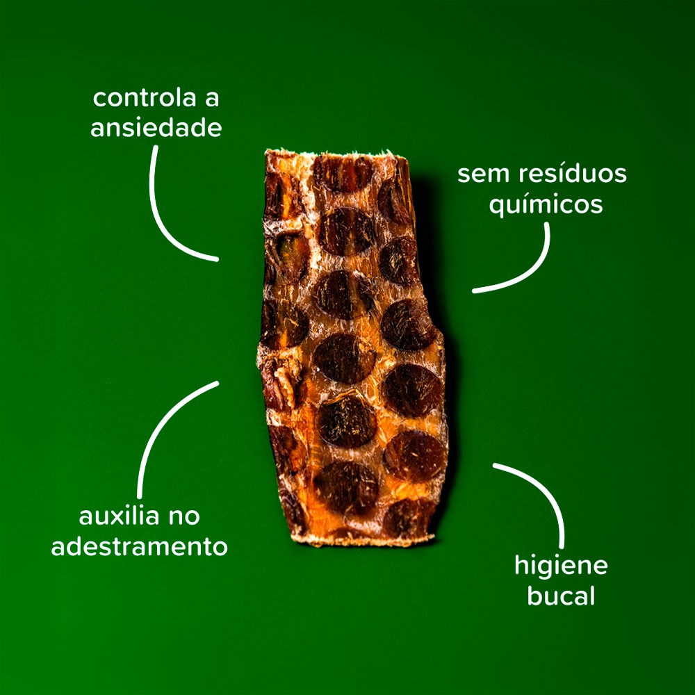 Osso Natty Chews Esôfago Bovino Natural para Cães - 5 Unidades