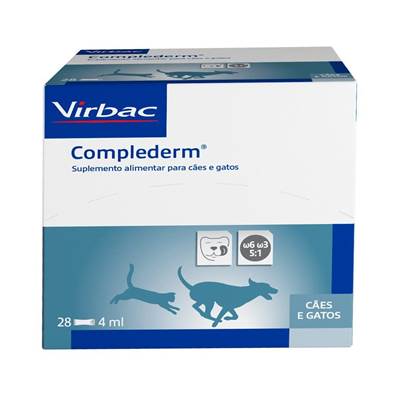 Suplemento Virbac Complederm para Cães e Gatos 4ml