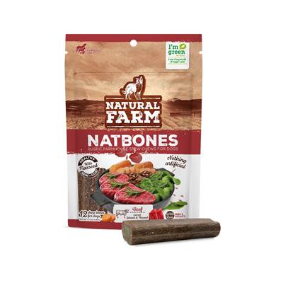 Snack Natural Farm Natbones sabor Carne para Cães