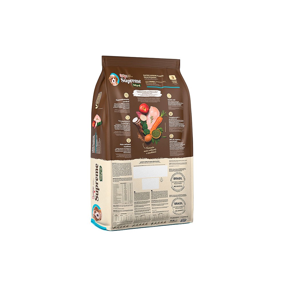 Ração Quatree Supreme para Cães Filhotes Raças Pequenas Sabor Frango e Batata Doce