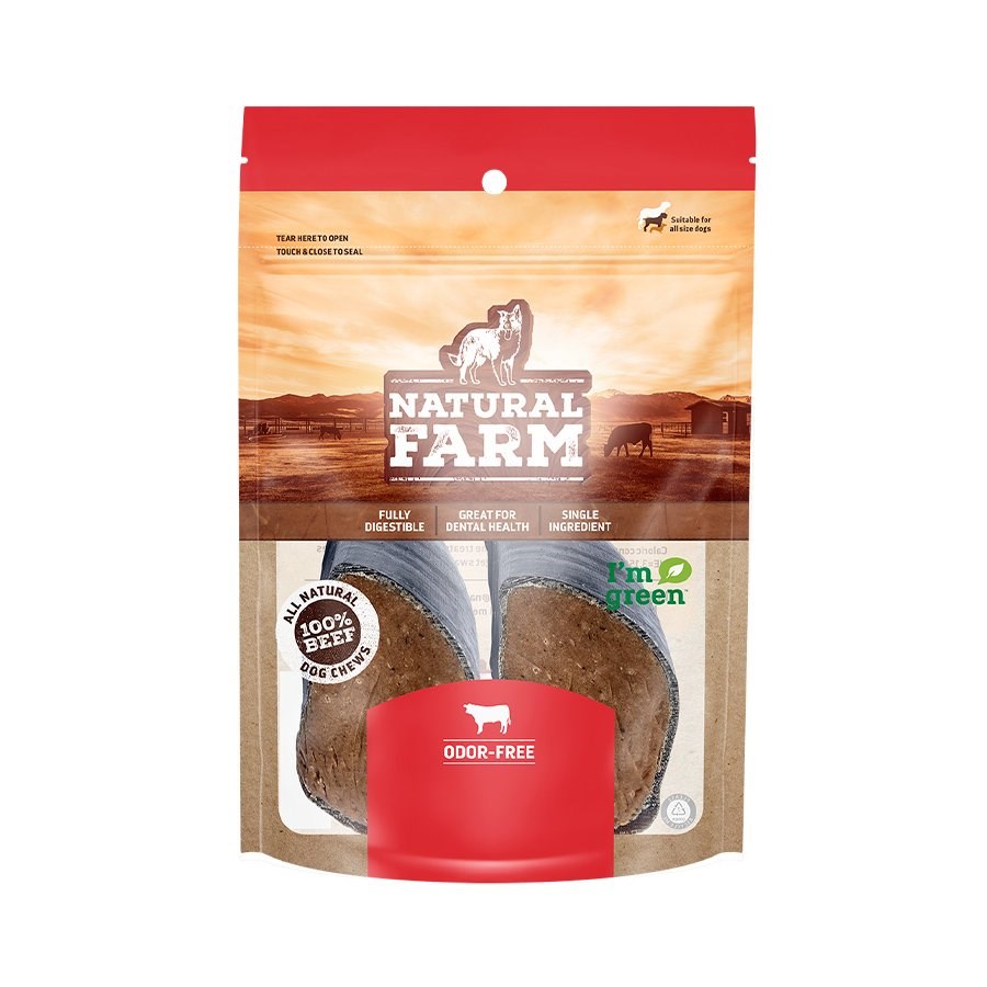 Natural Farm Osso Casco Bovino Bacon e Queijo para Cães 