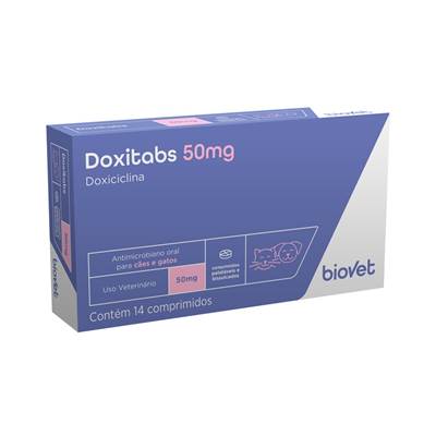 Antimicrobiano Doxitabs para Cães e Gatos 100mg
