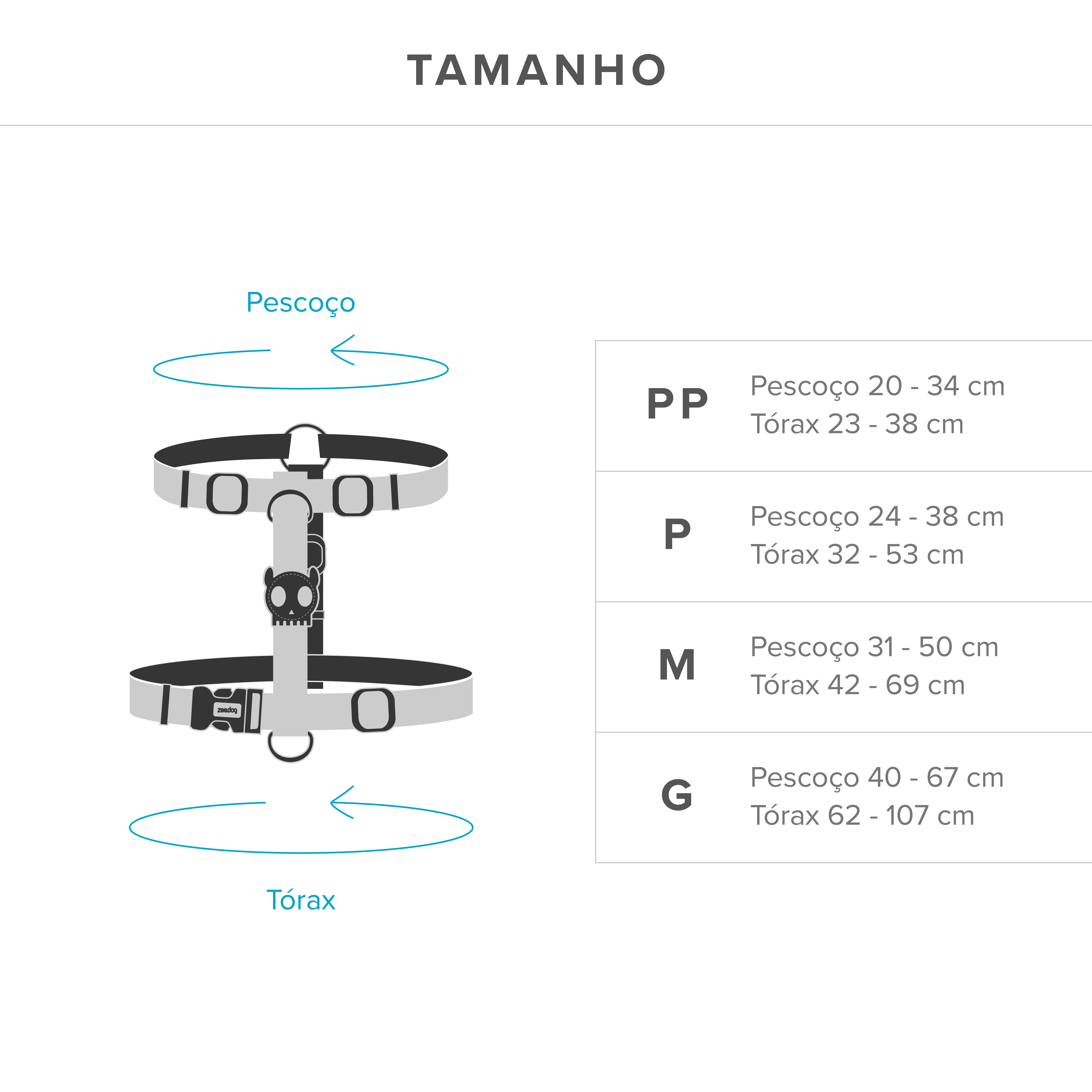 Peitoral H para Cachorros Neopro Preto