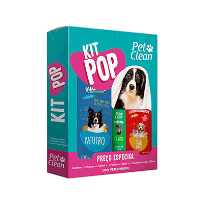 Kit Pop Pet Clean Shampoo, Condicionador e Perfume U