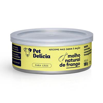 Molho Natural Pet Delícia sabor Frango para Cães 100g