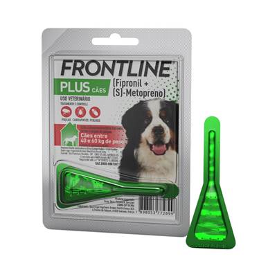 Antipulgas e Carrapatos Frontline Plus para Cães de 40kg a 60kg 1 pipeta
