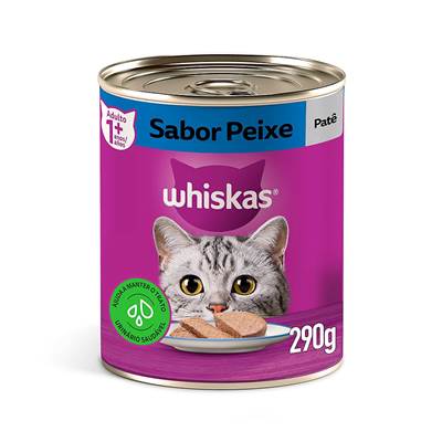 Ração Úmida Whiskas para Gatos Adultos Sabor Peixe 290g