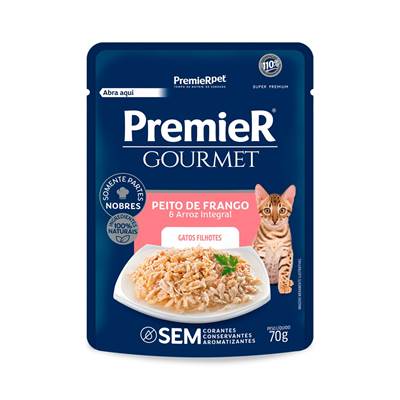 Ração PremieR Gourmet para Gatos Filhotes sabor Frango 70g