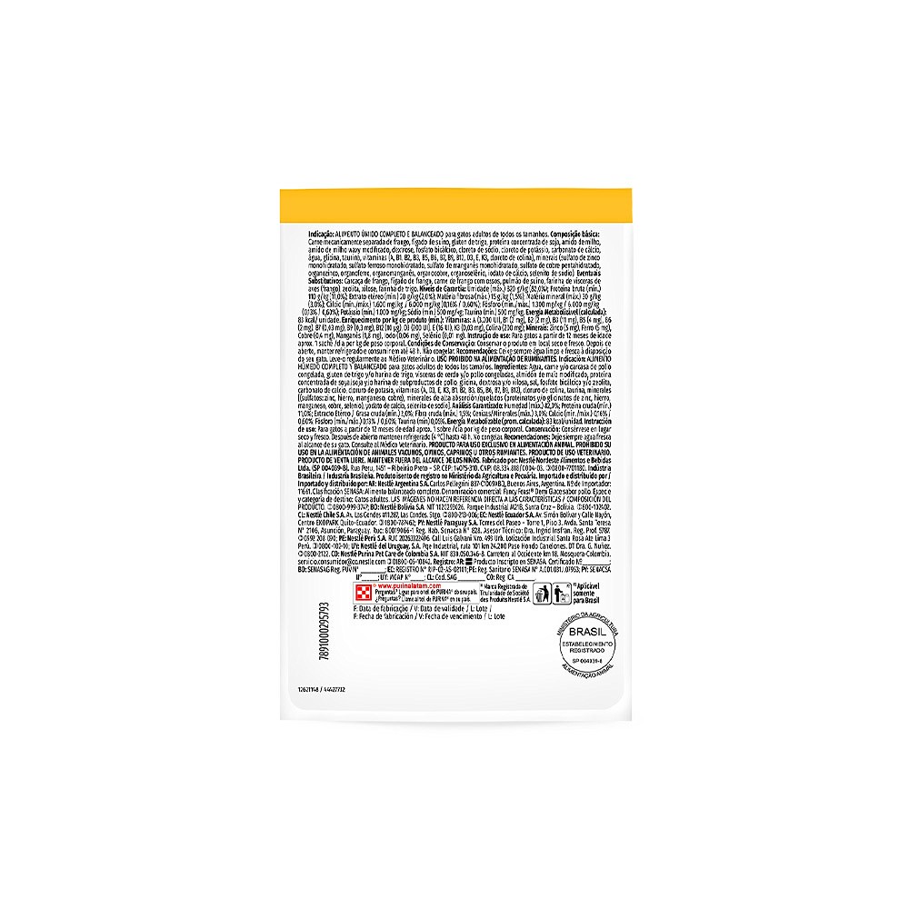Ração Fancy Feast Sachê para Gatos Adultos sabor Demi Glace Frango