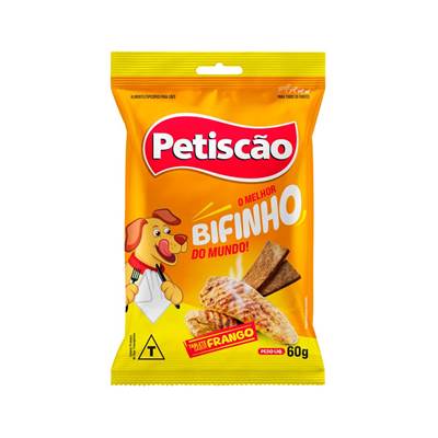 Snack Petisquinho para Cães Bifinho sabor Frango 60g