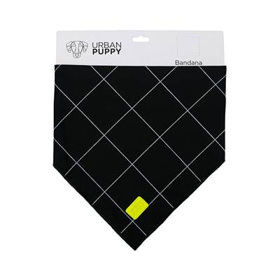 Bandana Urban Puppy Grid Preto para Cães M