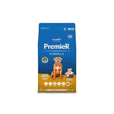 Ração Premier Fórmula para Cães Sênior de Porte Grande e Gigante Sabor Frango e Mandioca 15kg