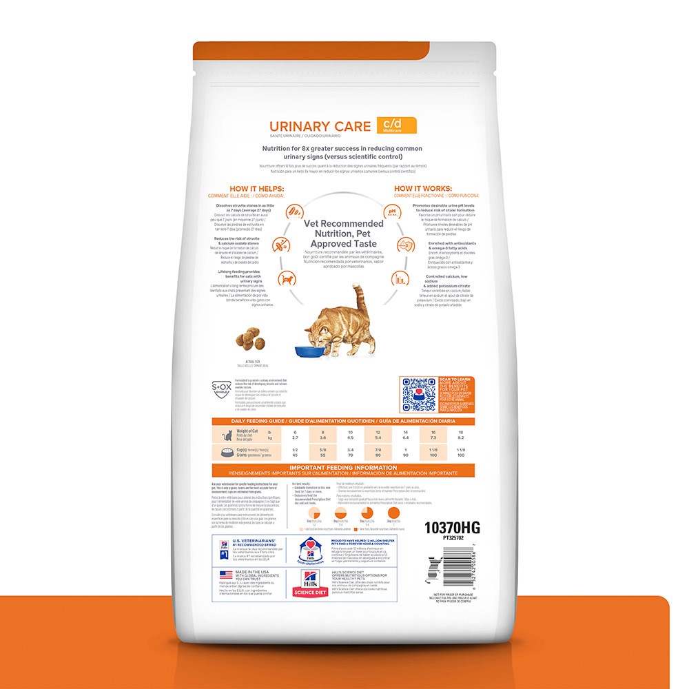 Ração Hill's Prescription Diet C/D Multicare para Gatos Adultos - Cuidado Urinário 