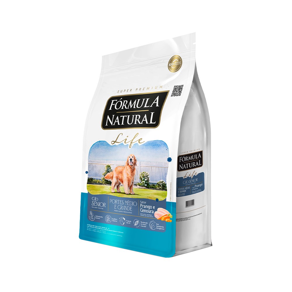 Ração Fórmula Natural Life para Cães Sênior de Porte Médio e Grande