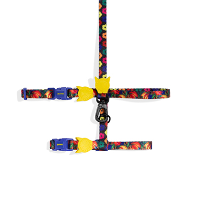 Peitoral com Guia Zee.Cat FARM Rio Samba para Gatos U