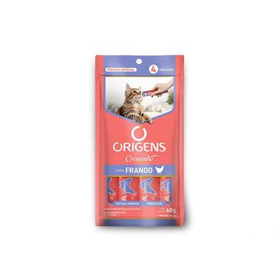 Snack Origens Creminho Sabor Frango para Gatos 60g