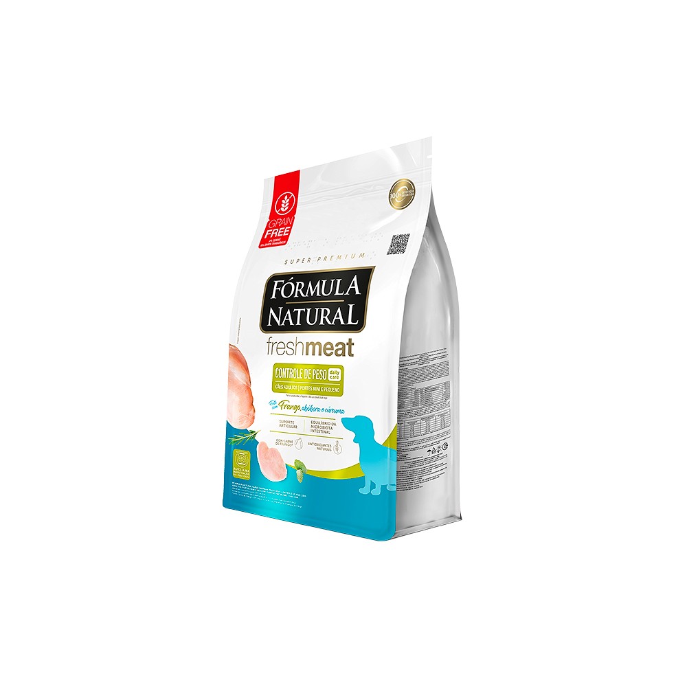Ração Fórmula Natural Fresh Meat para Cães Adultos Light de Porte Mini e Pequeno