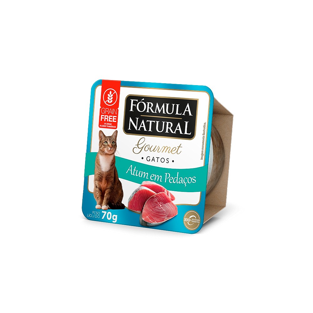 Ração Úmida Fórmula Natural Fresh Meat Gourmet para Gatos Adultos sabor Atum em Pedaços