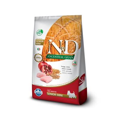 Ração N&D Ancestral para Cães Sênior de Raças Mini sabor Frango 2,5kg