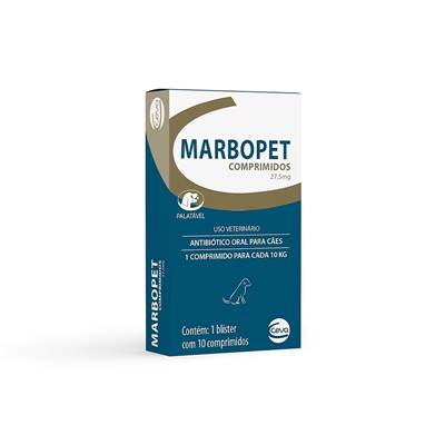 Antibiótico Marbopet 27,5mg 10 comprimidos