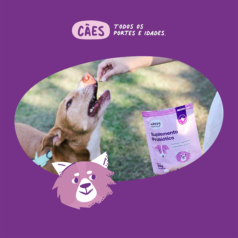 Suplemento Happy Flora Probiótico para Cães 