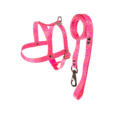 Peitoral Griff Dog Poliéster Rosa para Cães 2