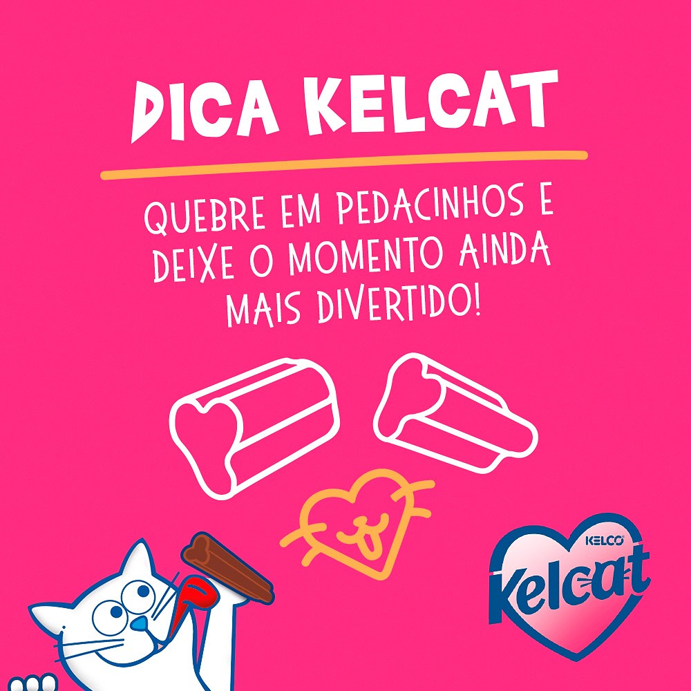 Snack Kelcat Stick Protein para Gatos Sabor Frango