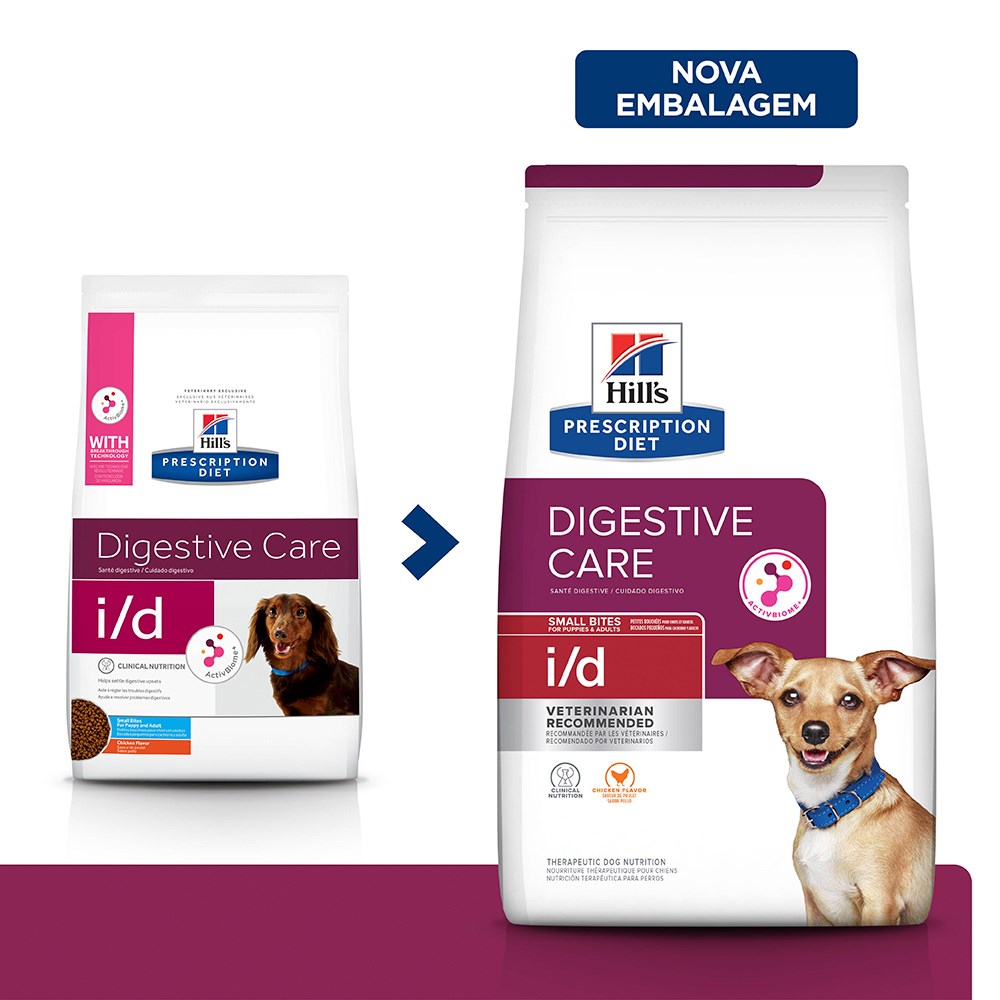 Ração Hill's Prescription Diet I/D para Cães Adultos Pedaços Pequenos - Cuidado Digestivo