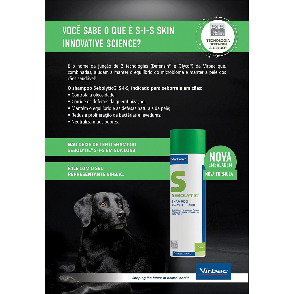 Shampoo Dermatológico Sebolytic SIS para Cães