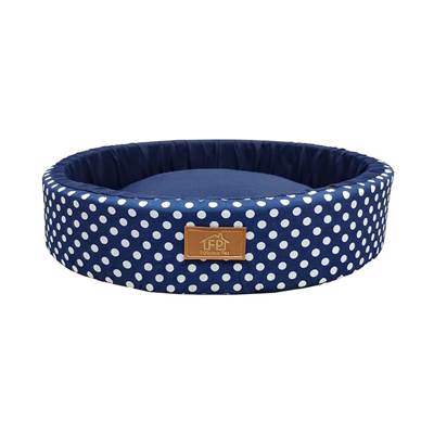 Cama Fábrica Pet Redonda Unic Azul para Cães e Gatos M