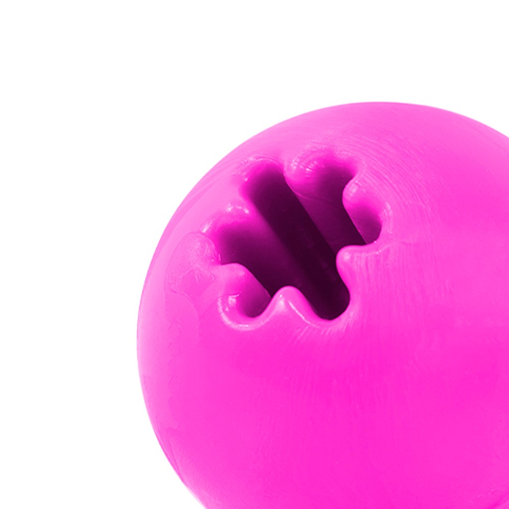 Brinquedo Bola de Borracha Maciça para Adestramento Cães - Rosa