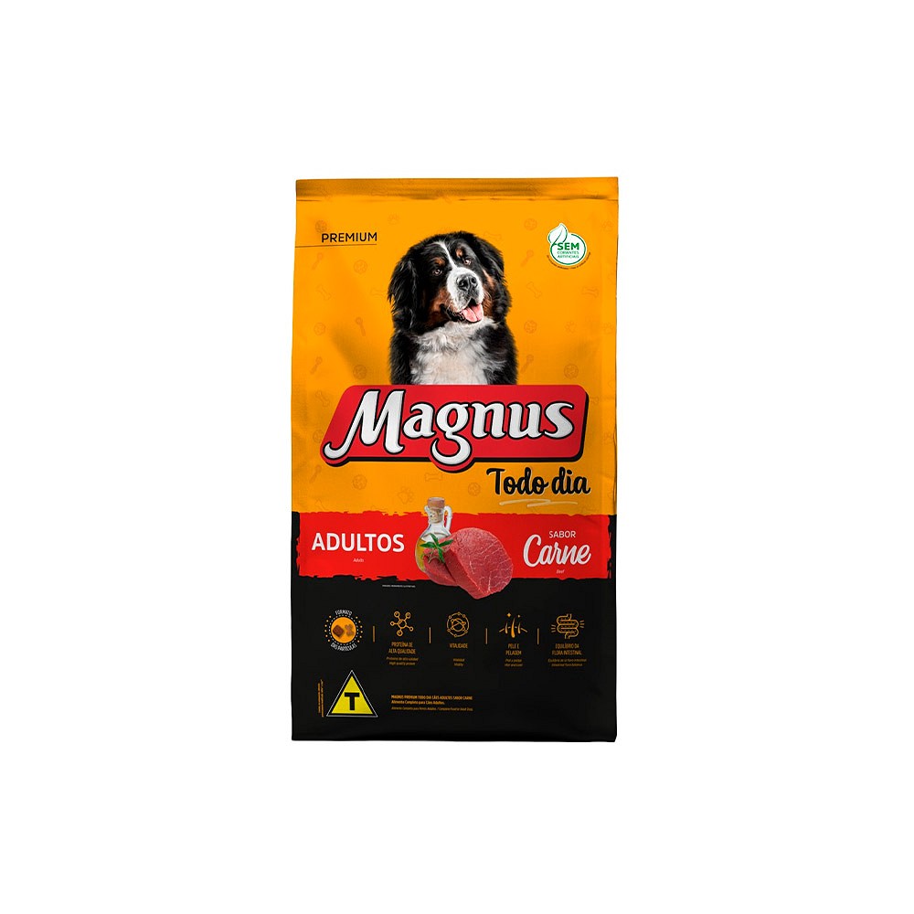 Ração Magnus Todo Dia para Cães Adultos Sabor Carne